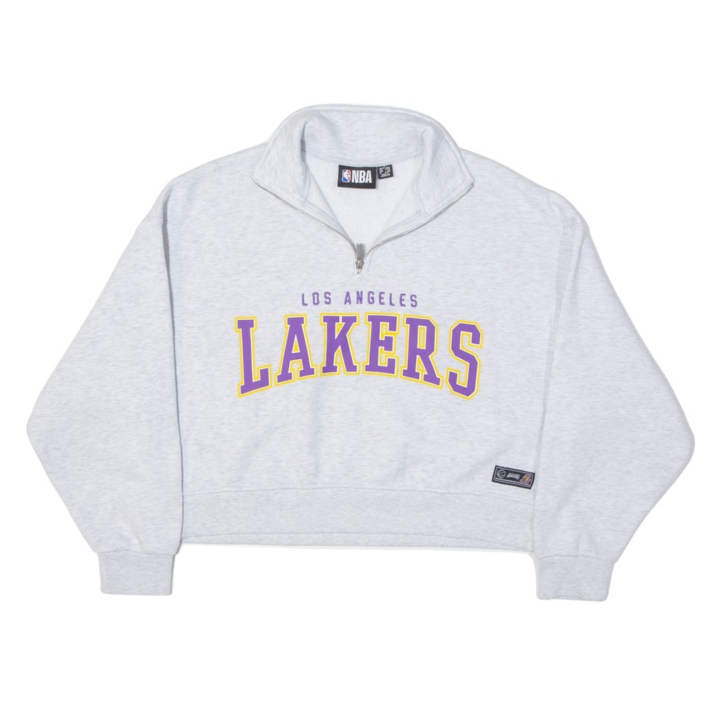 NBA Los Angeles Lakers Slightly Cropped Quarter Zip Sweatshirt